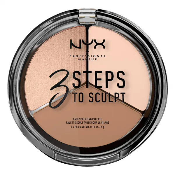 NYX Cosmetics 3 Steps To Sculpt Face Sculpting Palette – Fair (3STS01)