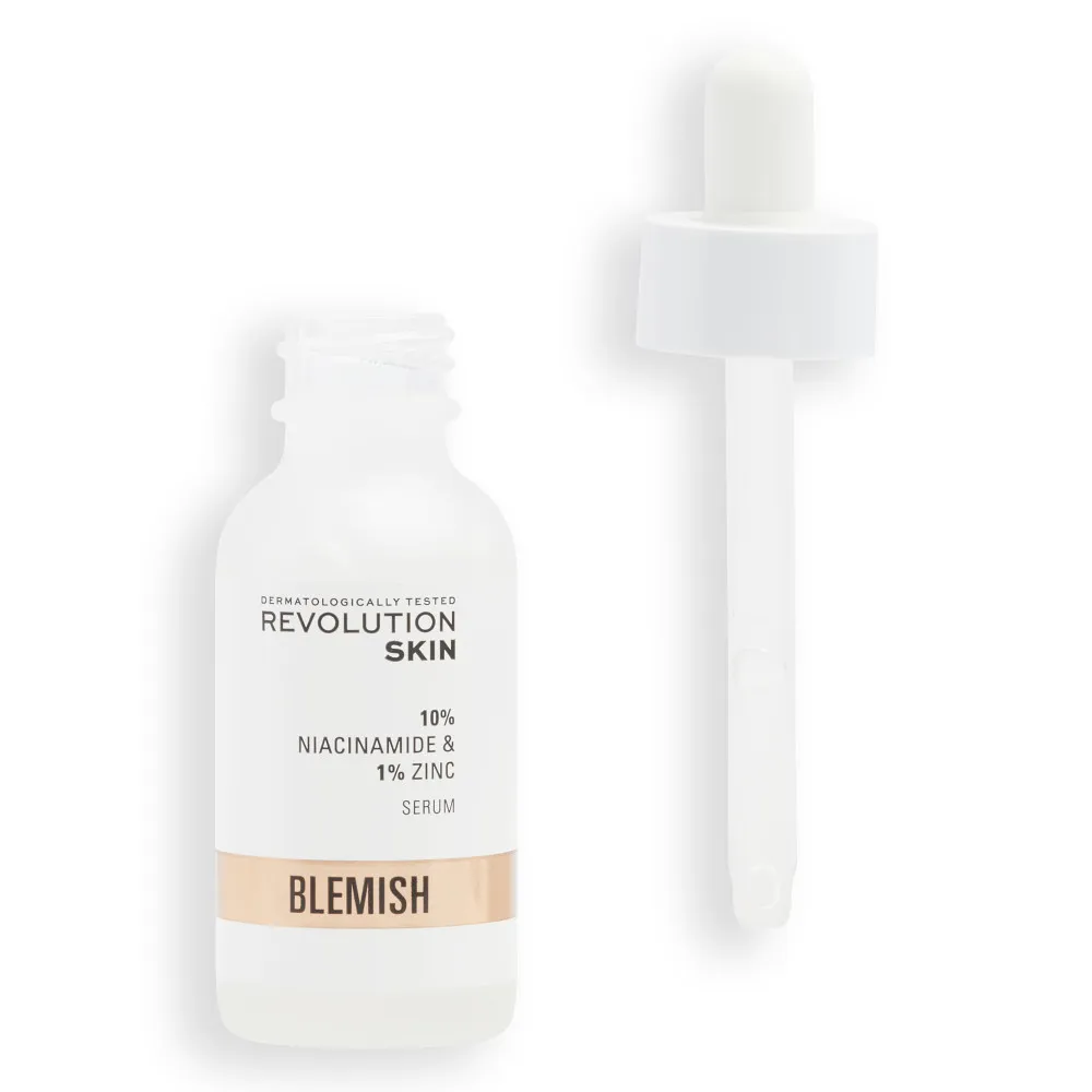 Revolution Skincare serum zmniejszające pory i nierówności - Blemish and Pore Refining Serum - 10% Niacinamide + 1% Zinc