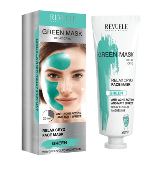 Revuele Face Mask - Zielona maska relaksująca z efektem krio