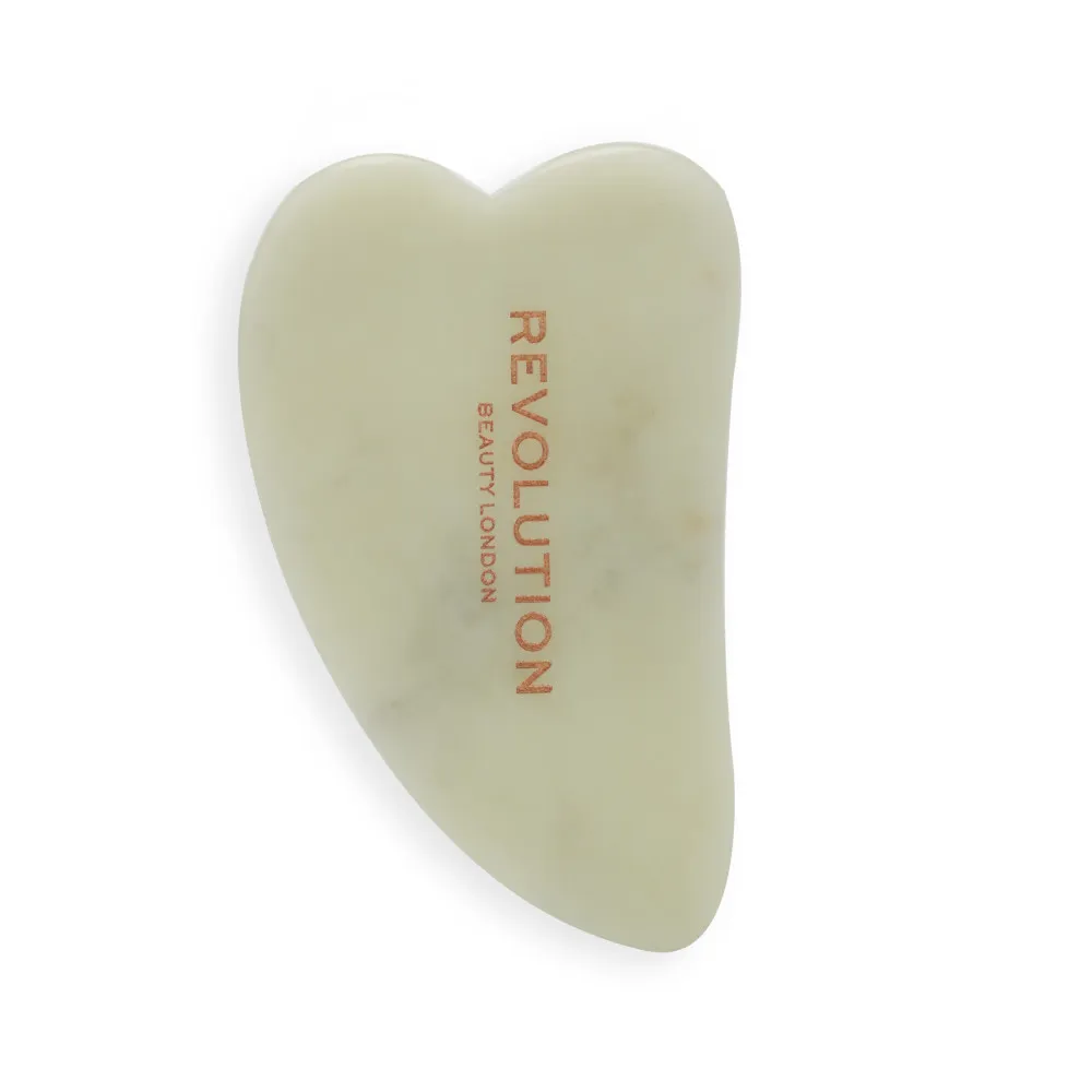 Revolution Skincare akcesorium do masażu twarzy - Green Jade Gua Sha