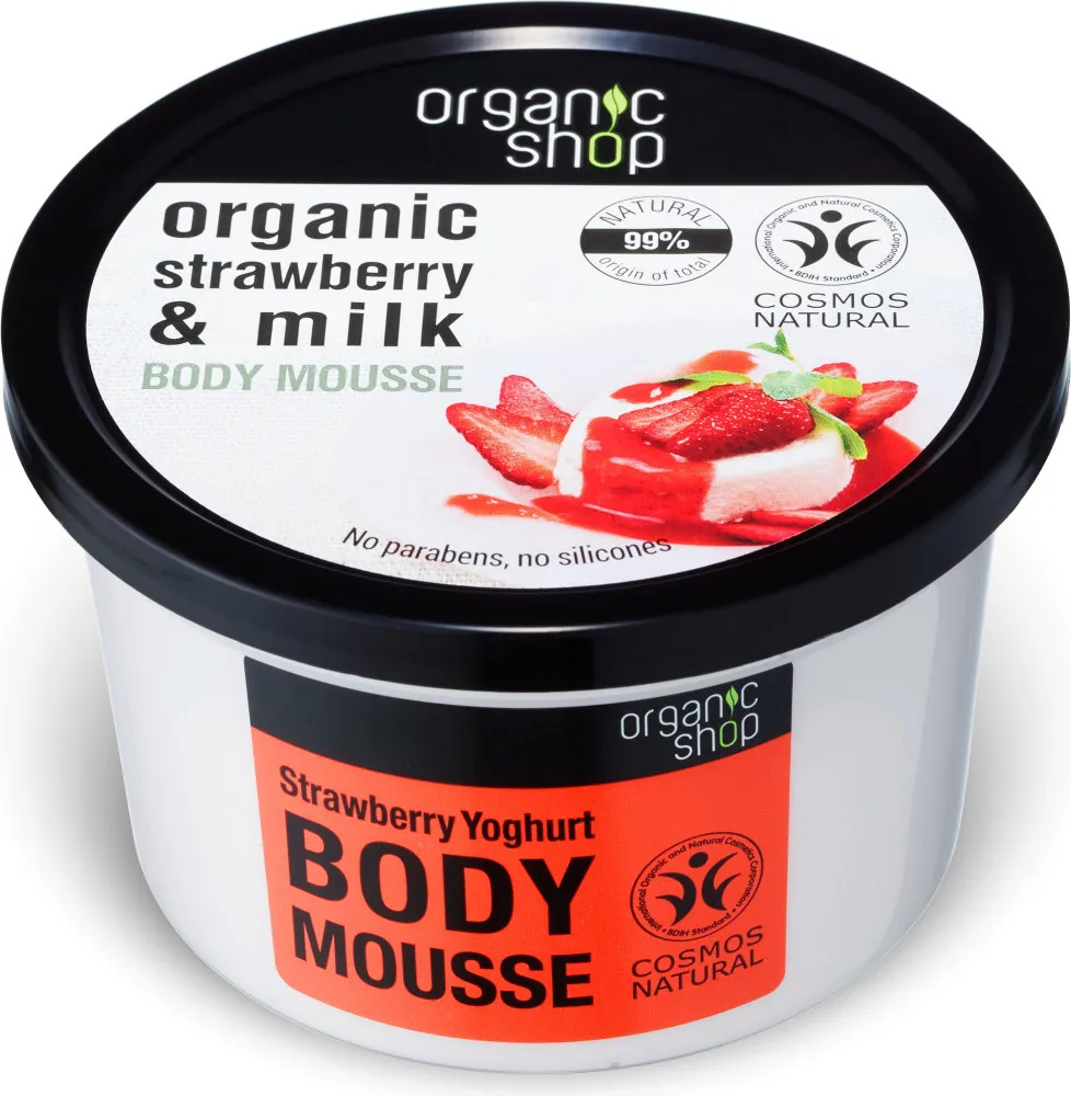 Organic Shop krem do ciała - Body Mousse Strawberry Yoghurt (250 ml)