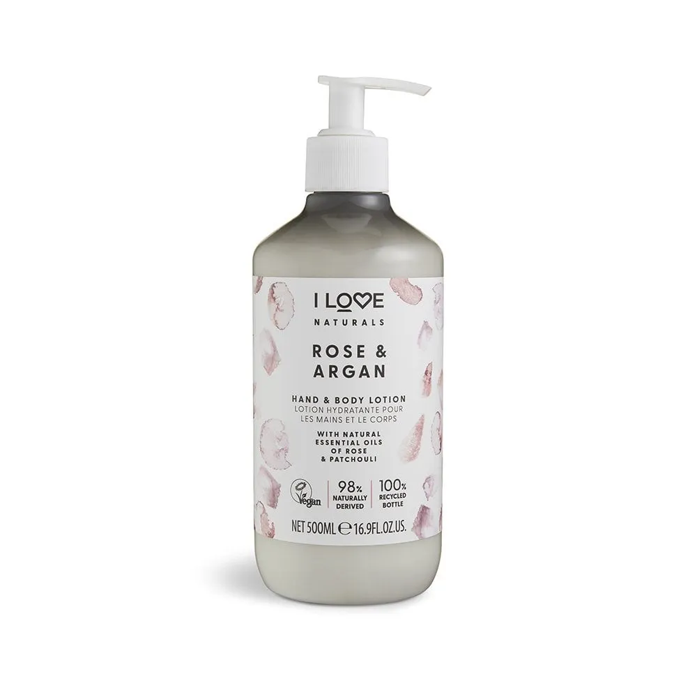 I Love... Cosmetics Naturals Rose & Argan Hand & Body Lotion- Balsam do rąk i ciała