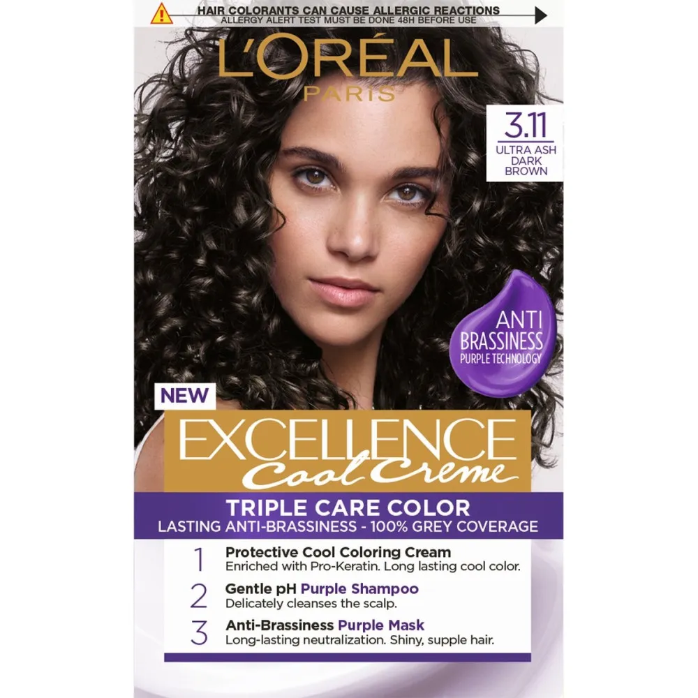 L’Oréal Paris EXCELLENCE farba do włosów - 3.11 Ultra Ash Dark Brown