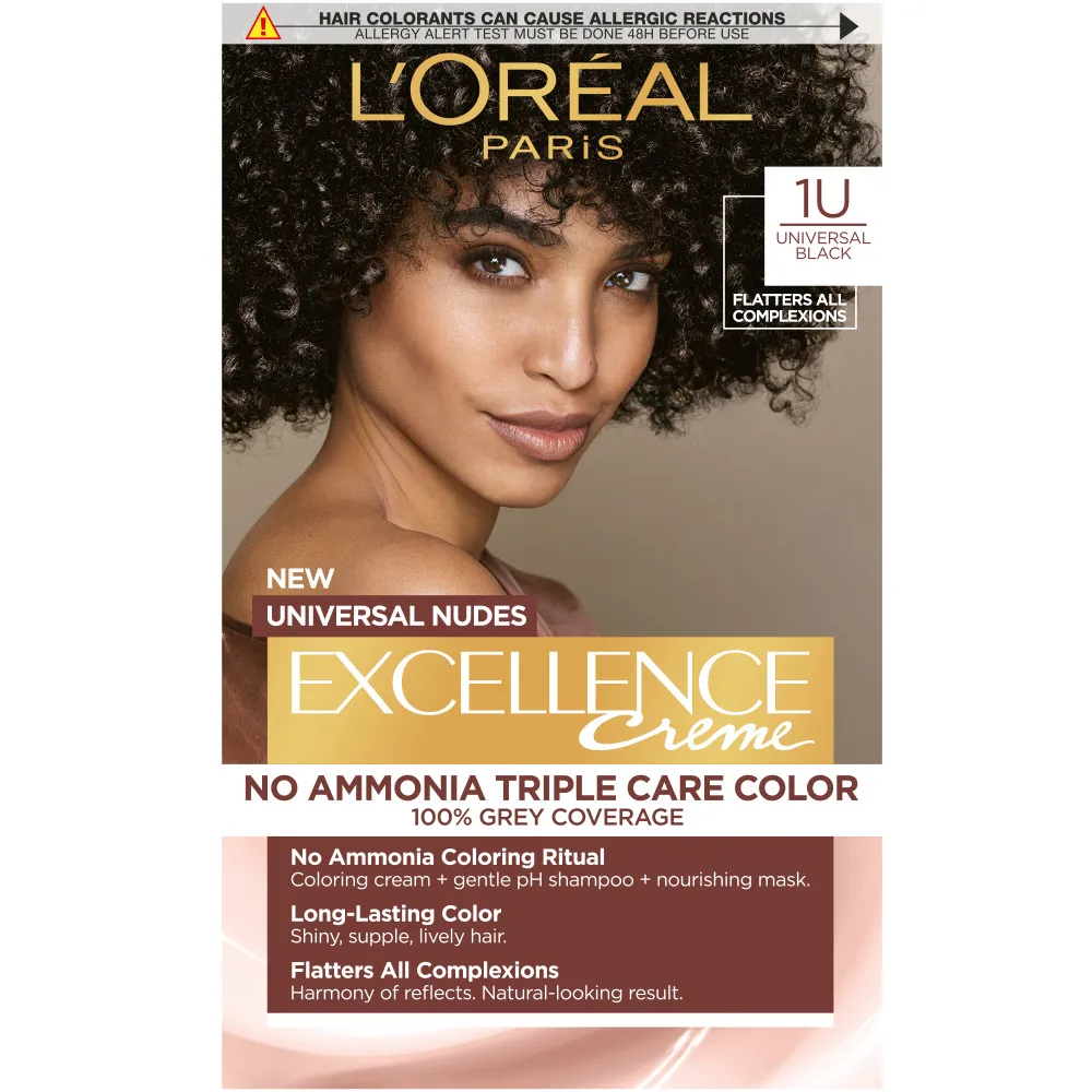 L’Oréal Paris farba do włosów EXCELLENCE Nudes - 1U Universal Black