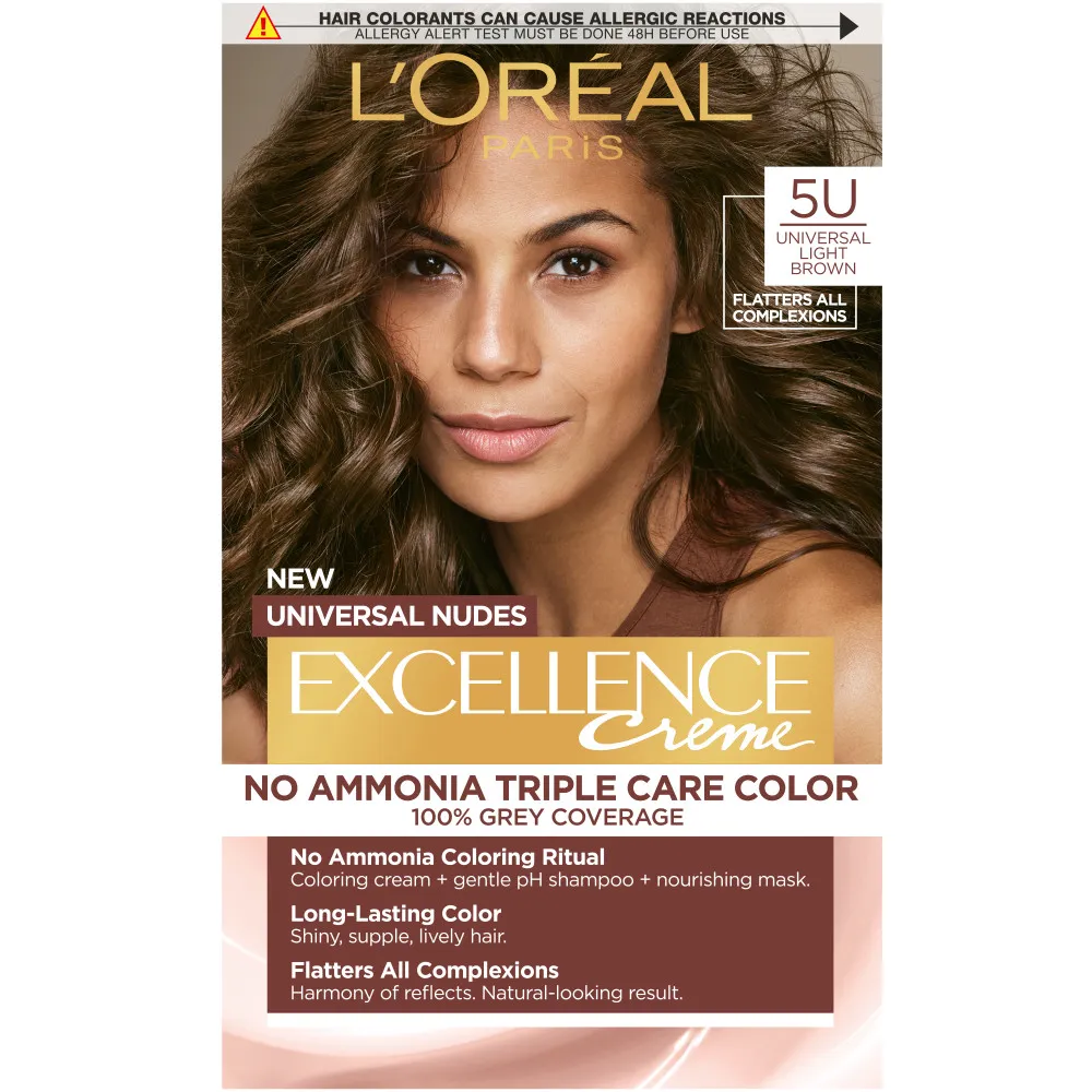 L’Oréal Paris farba do włosów EXCELLENCE Nudes - 5U Universal Light Brown 