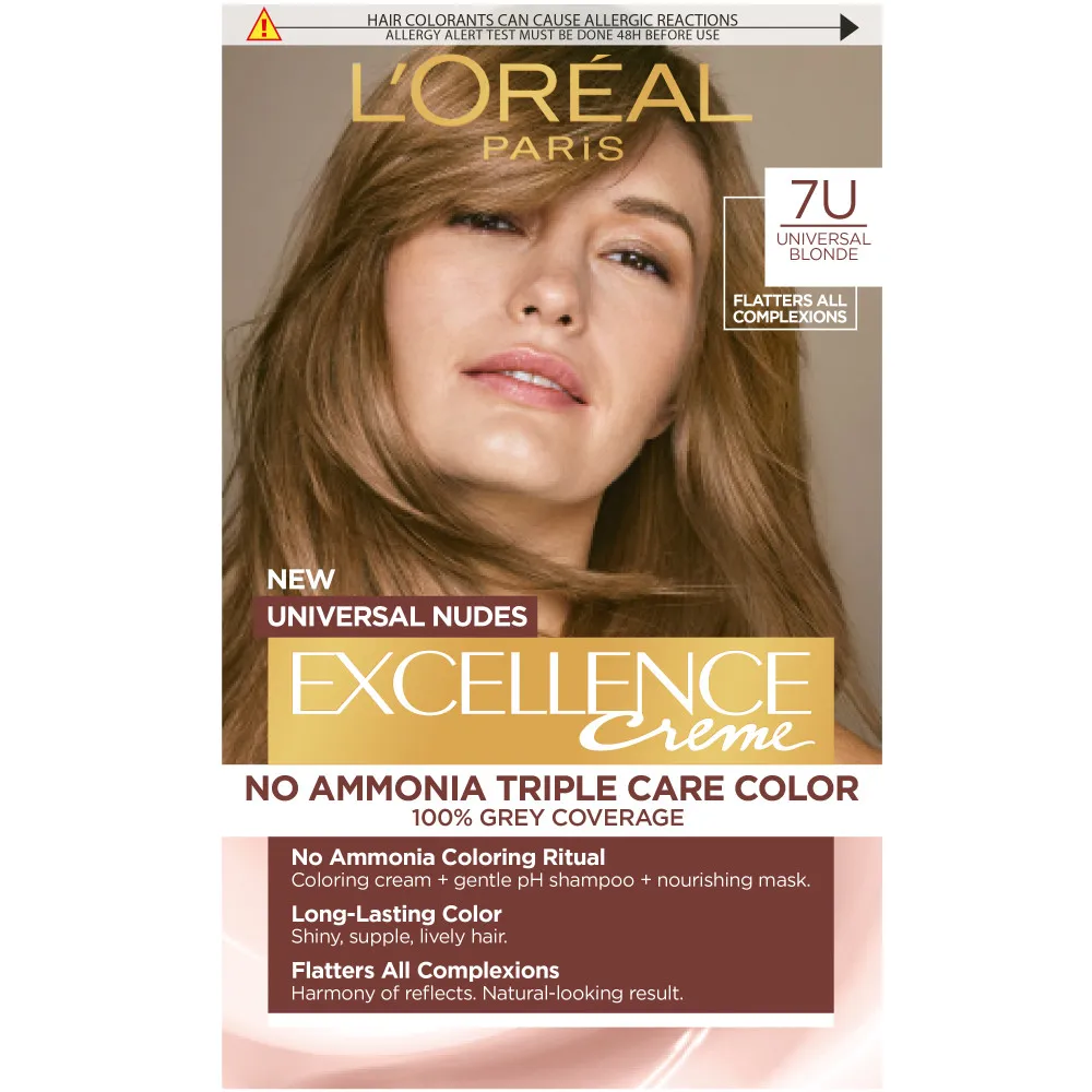 L’Oréal Paris farba do włosów - EXCELLENCE Nudes - 7U Universal Blonde