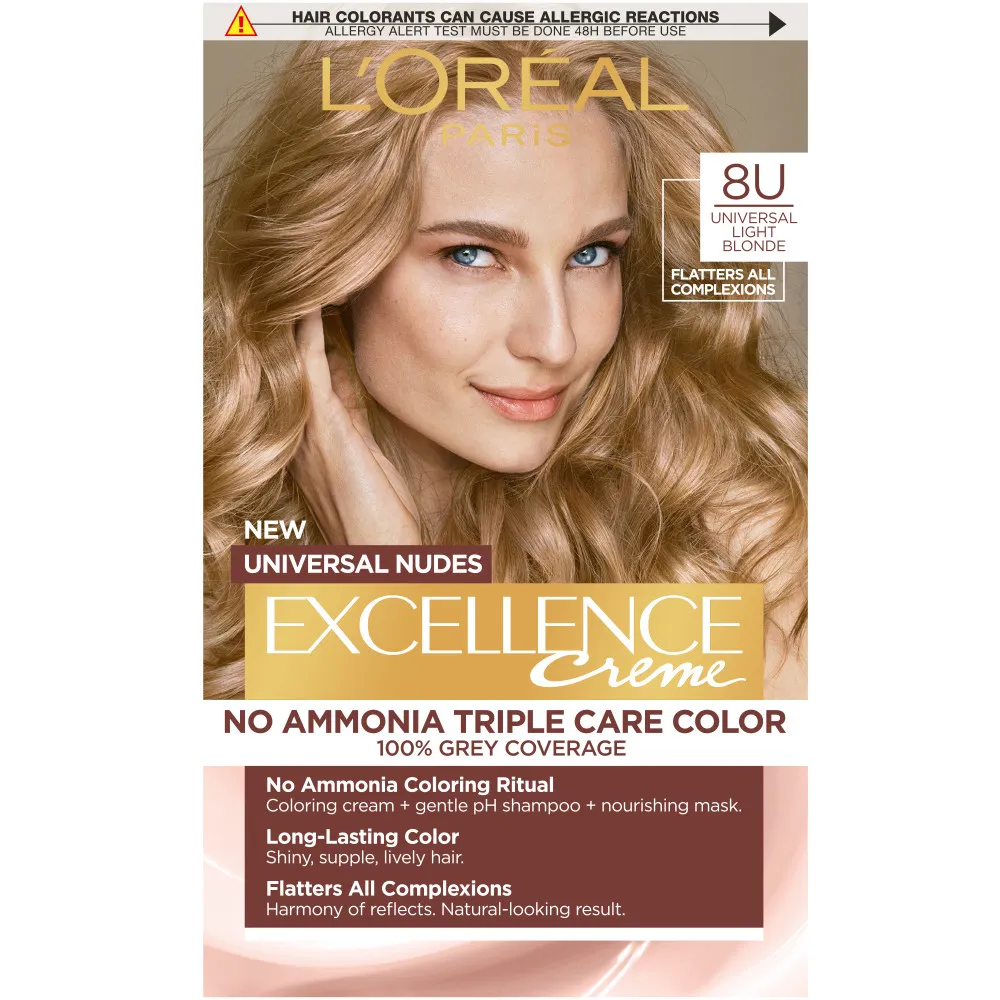 L’Oréal Paris EXCELLENCE Nudes - 8U Universal Light Blonde