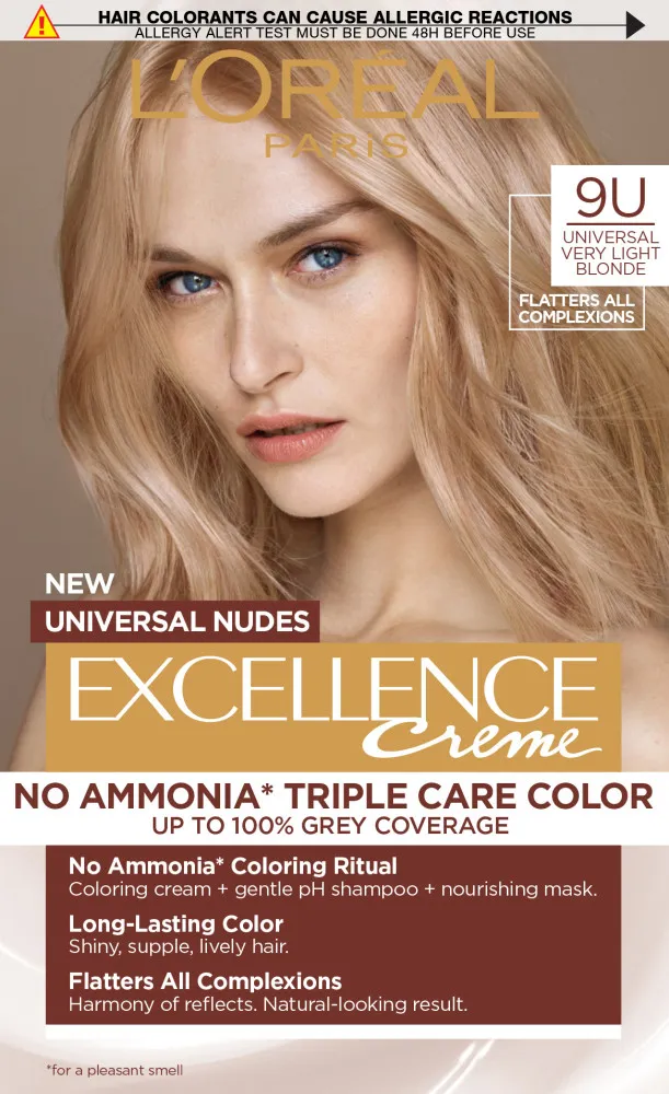 L’Oréal Paris farba do włosów EXCELLENCE Nudes - 9U Universal Very Light Blonde