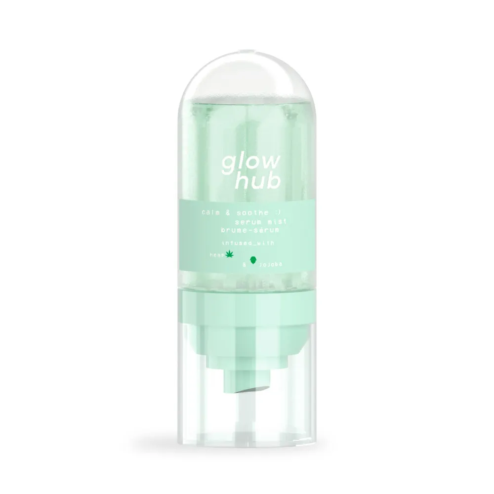 Glow Hub Łagodząca i łagodząca mgiełka serum – mini