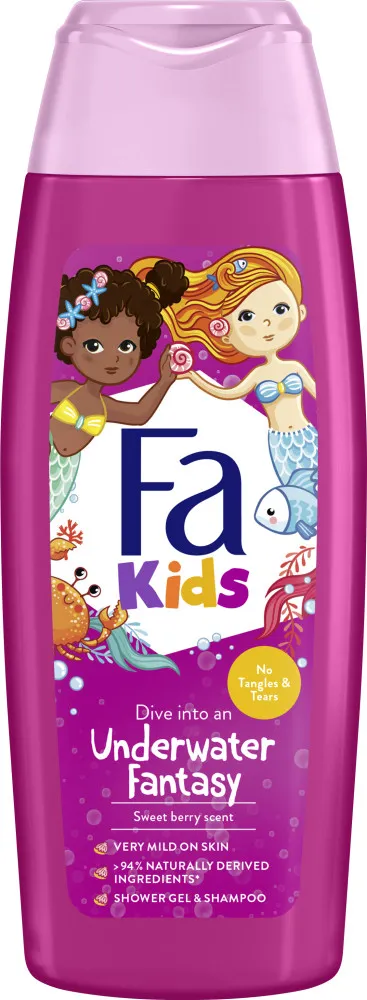 Fa  żel pod prysznic i szampon - Kids Shower Gel & Shampoo - Mermaid