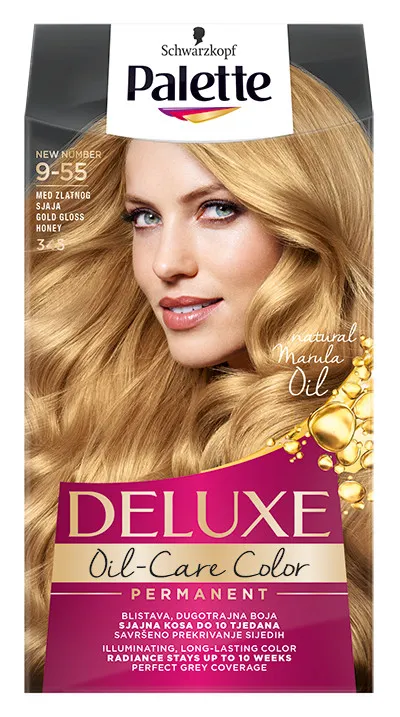 Schwarzkopf Palette - farba do włosów Deluxe - 9-55 Gold Gloss Honey 