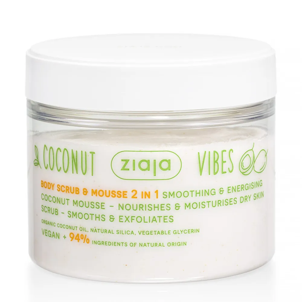 Ziaja peeling i mus do ciała -  Coconut & Orange Vibes Body Scrub & Mousse