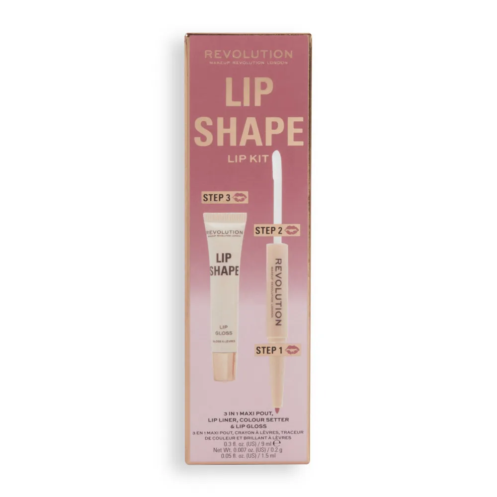 Revolution Lip Shape Kit Rose Pink